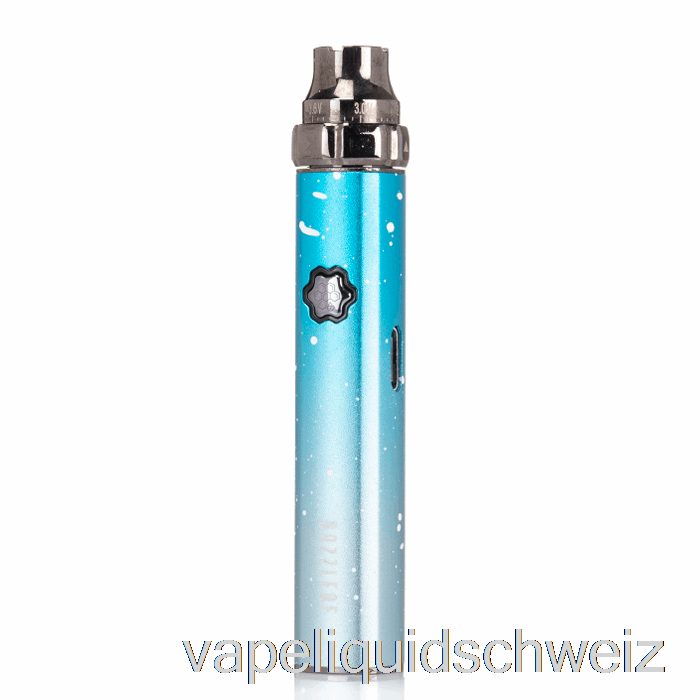 Dazzleaf Squarii Top Twist 510 Batterie Sky Blue Splatter Vape Ohne Nikotin